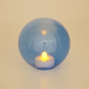 Kerstbal ledkaars Blauw