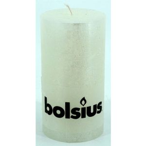 Bolsius stompkaars metallic wit