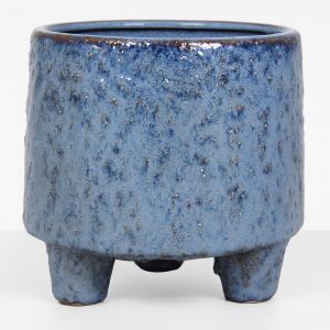 Footed Pot Living Blue 11 cm