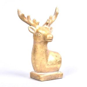 Deer Goud Zittend 22 cm