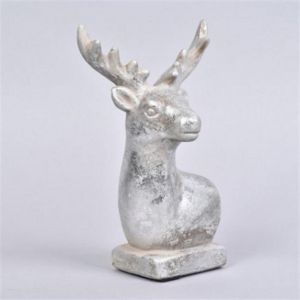 Deer Zilver Zittend 22 cm