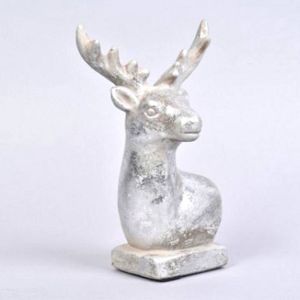 Deer Zilver Zittend 22 cm