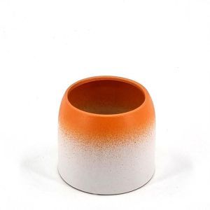 Pot Wit met Oranje Rand