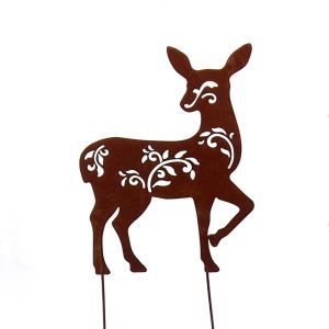 Roestig Hert tuindecoratie 37 cm  h