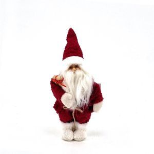 Kerstman Rood met Kadotje 35 cm
