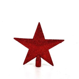 Piek Kerstboom Ster Rood dicht Ø 20 cm