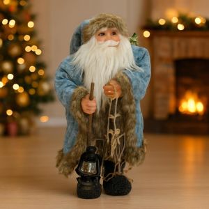 Kerstman Zilvergrijs, Blauw