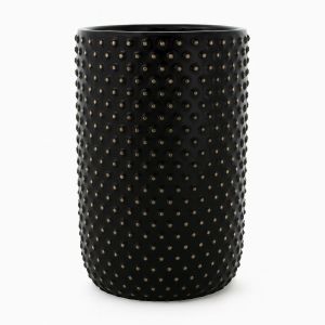 Pot Bolino shiny Black tall 18 cm