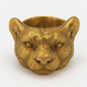Gouden pot Tiger Head Ø 12 cm